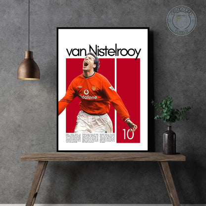 Ruud van Nistelrooy Manchester United – High-Quality Football Print for Home Decor