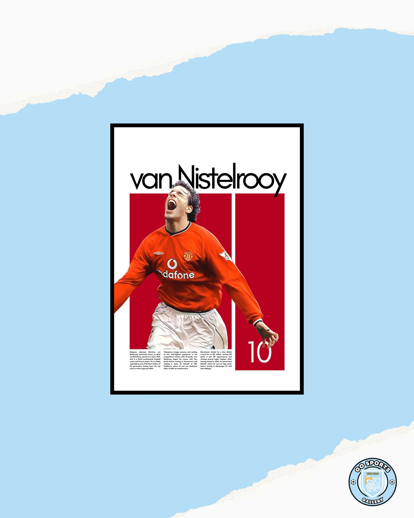 Ruud van Nistelrooy Manchester United – High-Quality Football Print for Home Decor