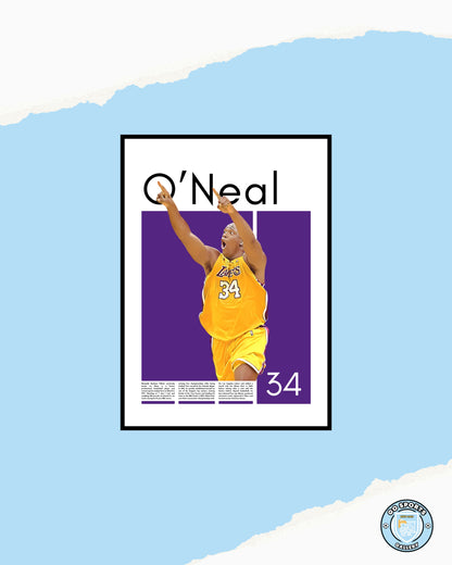 Shaquille O'Neal Los Angeles Lakers - Framed/Printed