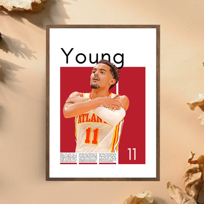 Trae Young Atlanta Hawks - Framed/Printed