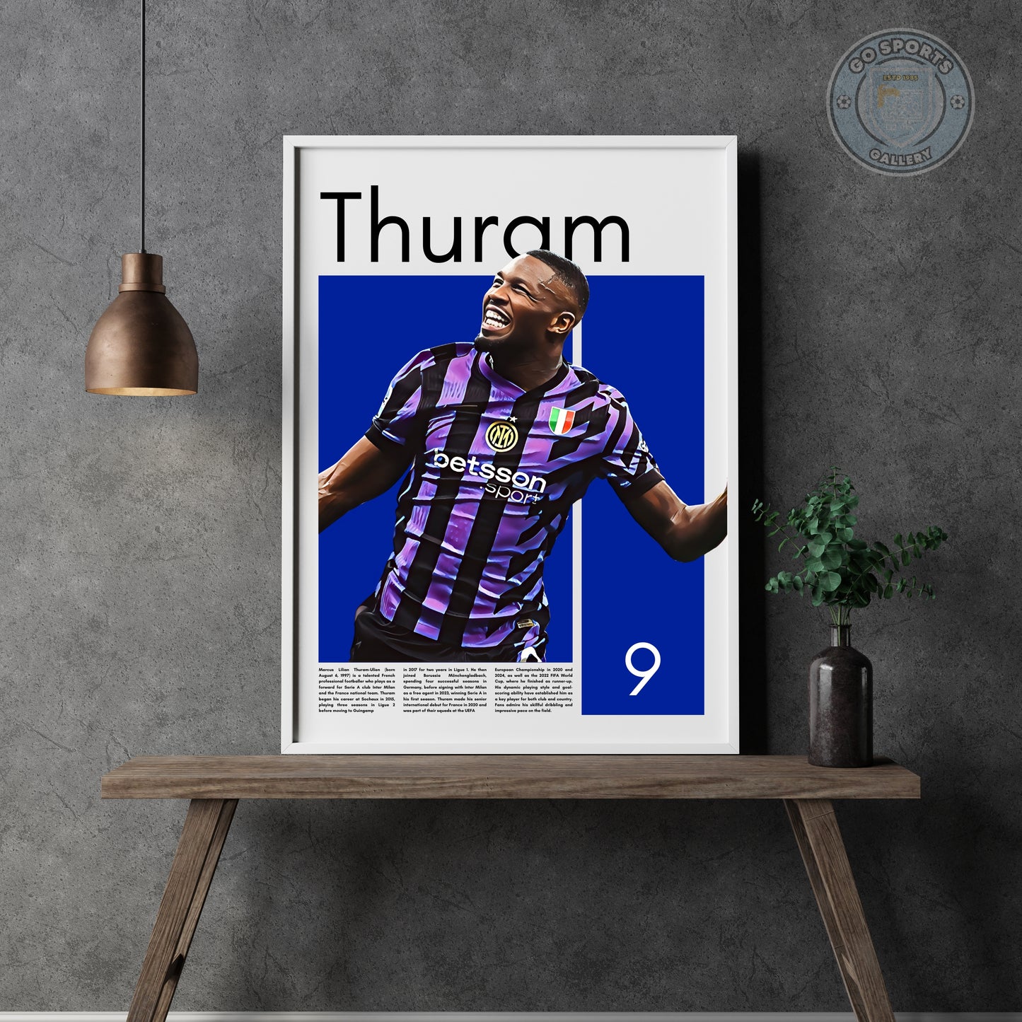 Marcus Thuram Inter Milan – High-Quality Football Print for Home Decor