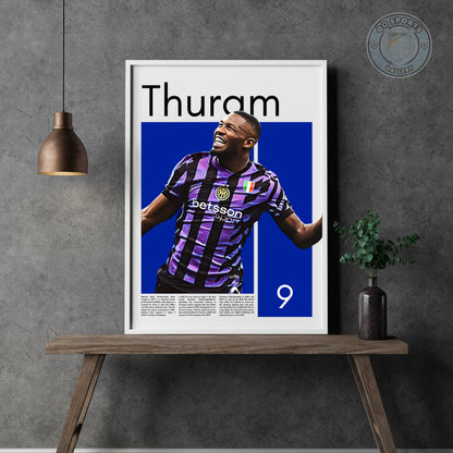 Marcus Thuram Inter Milan – High-Quality Football Print for Home Decor