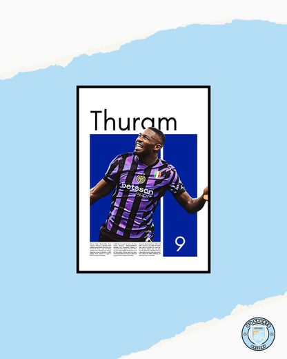 Marcus Thuram Inter Milan – High-Quality Football Print for Home Decor