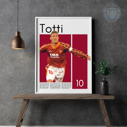 Francesco Totti Wall Art – Digital Download | Instant Printable Sports Art