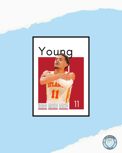 Trae Young Atlanta Hawks - Framed/Printed