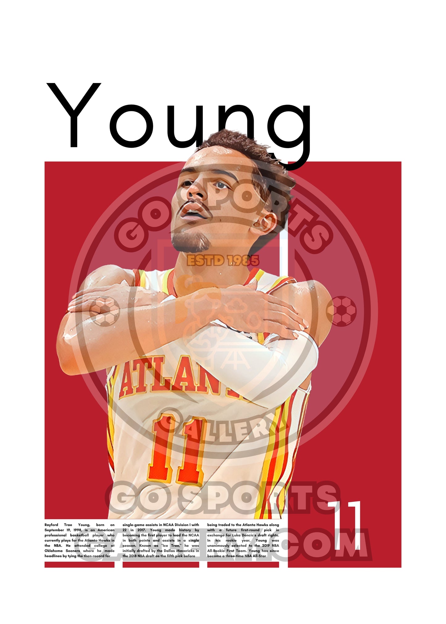 Trae Young Atlanta Hawks - Framed/Printed