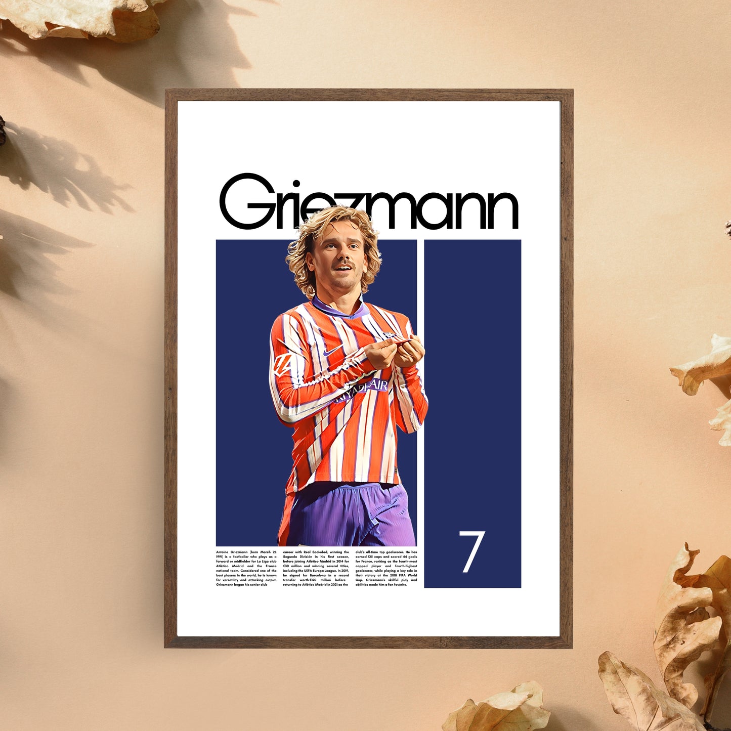 Antoine Griezmann Atletico Madrid – High-Quality Football Print for Home Decor