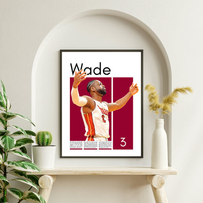 Dwyane Wade Wall Art – Digital Download | Instant Printable Sports Art