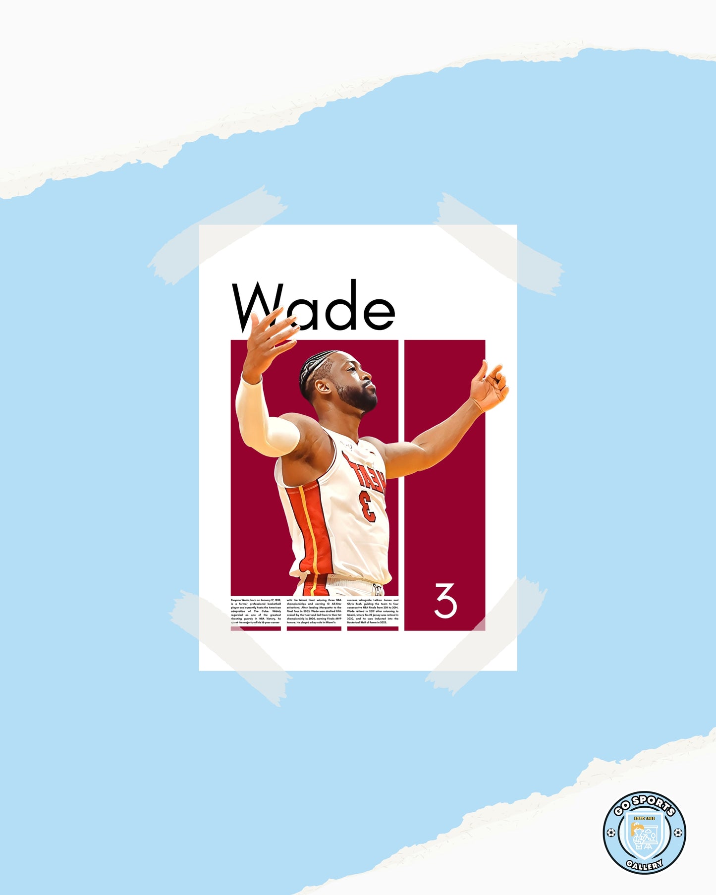 Dwyane Wade Wall Art – Digital Download | Instant Printable Sports Art