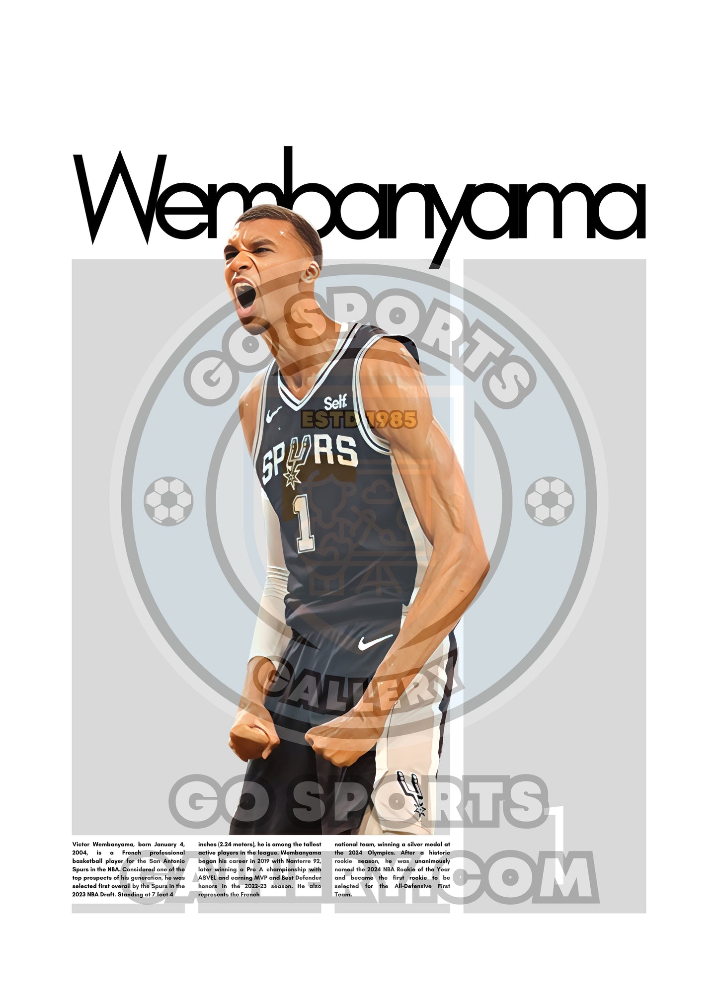 Victor Wembanyama San Antonio Spurs - Framed/Printed